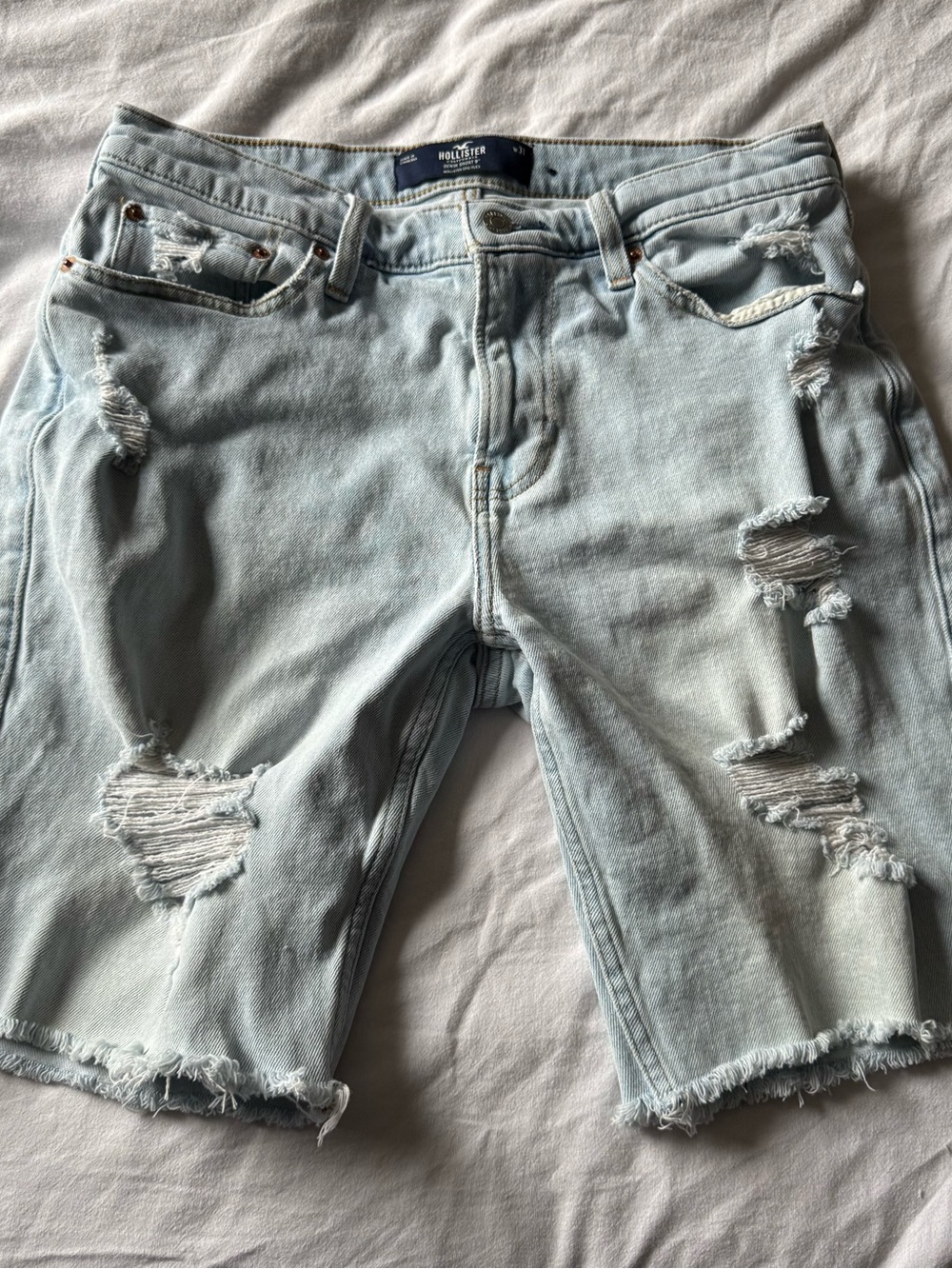Hollister Light Blue Denim Shorts